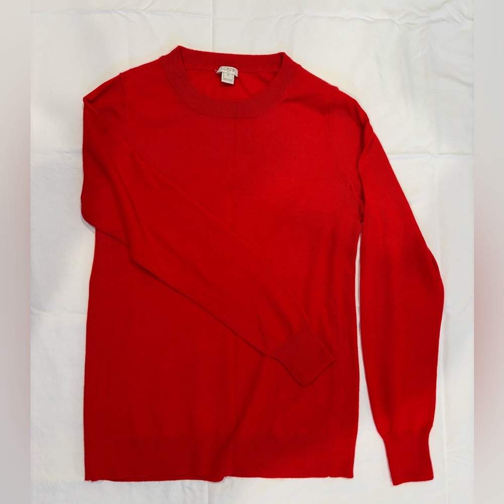 J. Crew Vibrant Red Crewneck Sweater